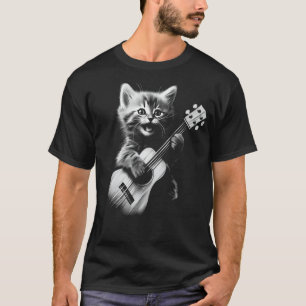 Ukulele Cat - Cute Cat Playing Ukulele Guitar T-Shirt