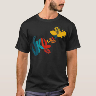 Ukulele Colourful Hawaiian Music Uke Player Gift  T-Shirt