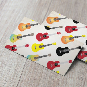 Ukulele Colourful Patterns Uke Artist Business Card