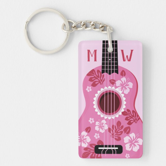 Ukulele custom monogram key chain (Front)