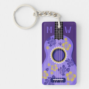 Ukulele custom monogram key chain