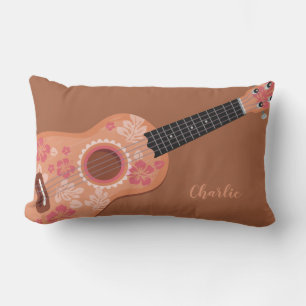 Ukulele custom name throw pillows
