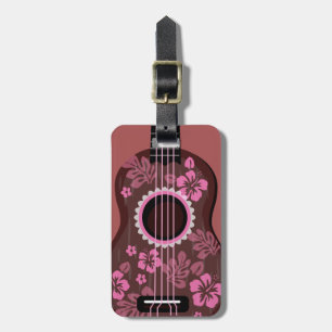 Ukulele custom text luggage tag