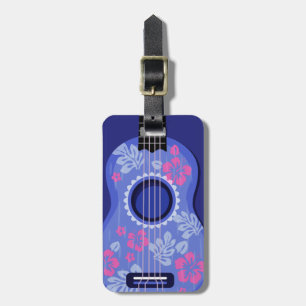 Ukulele custom text luggage tag