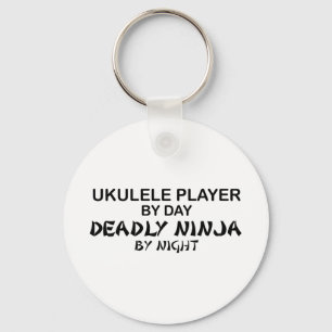 Ukulele Deadly Ninja by Night Keychain