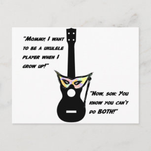 Ukulele Grown Up Humour Postcard