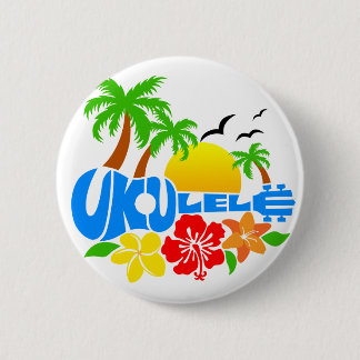 Ukulele Island Logo 2 Inch Round Button