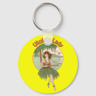 Ukulele Lady #1 Keychain
