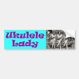 Ukulele Lady Bumper Sticker