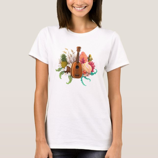 Ukulele Land & Sea Pineapple T-Shirt (Front)