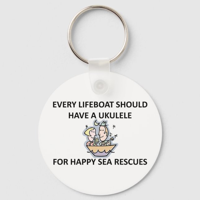 Ukulele Lifeboat Keychain (Front)