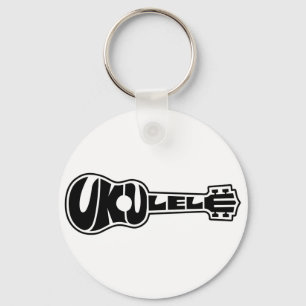 Ukulele Logo Keychain
