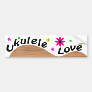 Ukulele Love Bumper Sticker