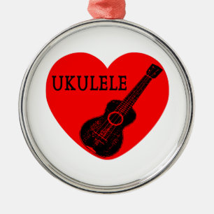 Ukulele Love Metal Ornament
