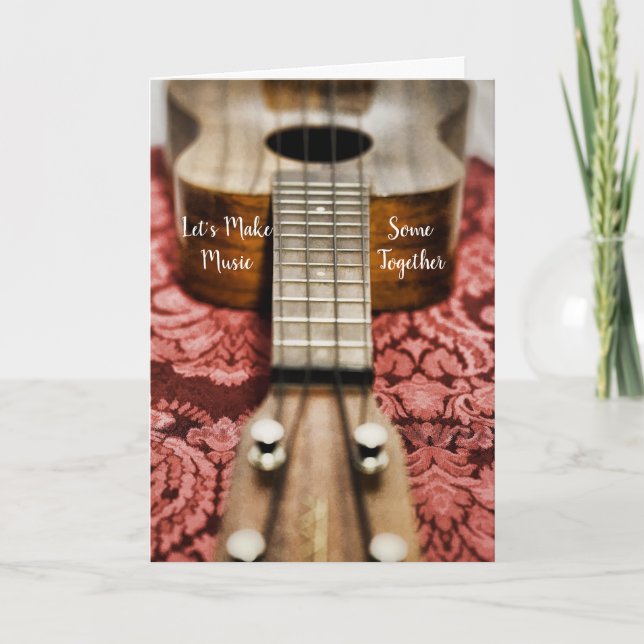 Ukulele Making Music Together Card (Front)