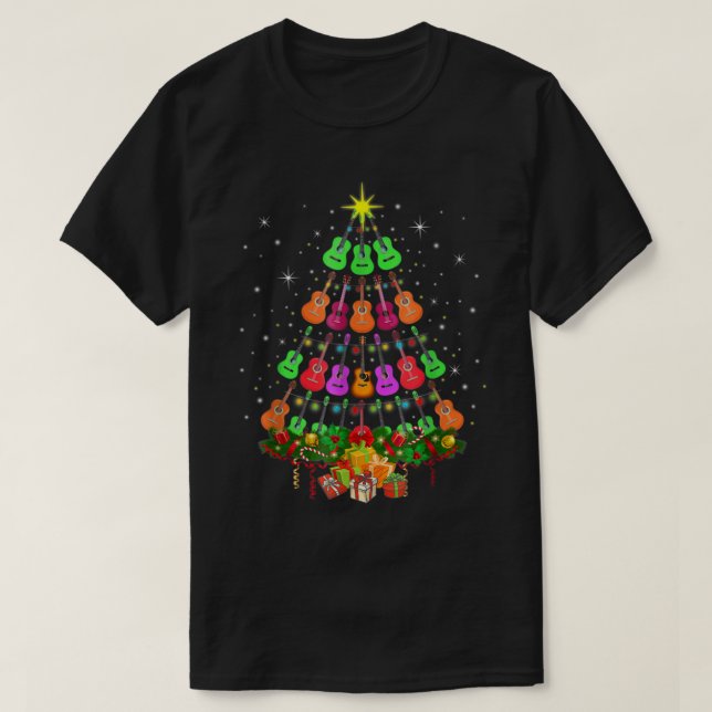 Ukulele Music Uke Mele Kalikimaka Christmas Tree S T-Shirt (Design Front)