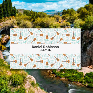 Ukulele patterns business card