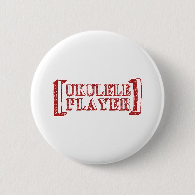 Ukulele Player 2 Inch Round Button (Front)