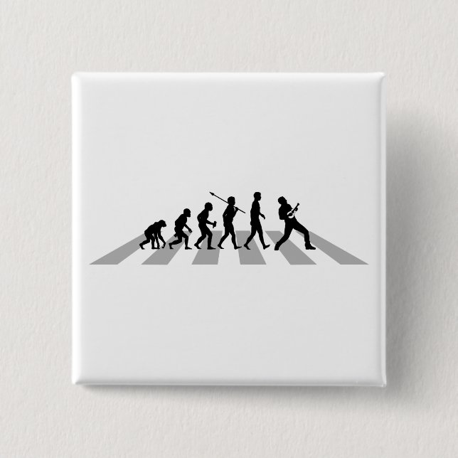 Ukulele Player 2 Inch Square Button (Front)