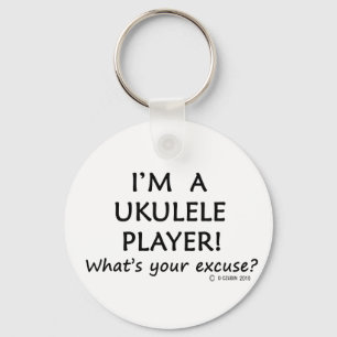 Ukulele Player Excuse Keychain
