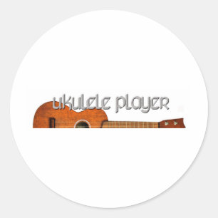 Ukulele Player Magazine Logo Classic Round Sticker