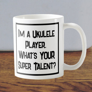 Ukulele Player Super Talent. Coffee Mug