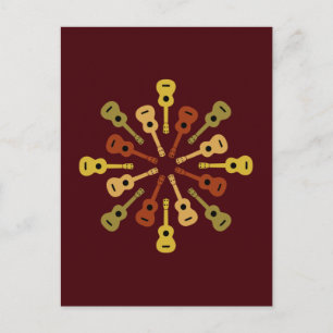 Ukulele postcard, customize postcard