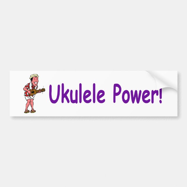 Ukulele Power! Bumper Sticker (Front)