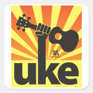 Ukulele Power Square Sticker