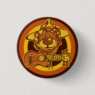 Ukulele Rangers "Bear + Uke" Cartoon Mini-Button 1 Inch Round Button