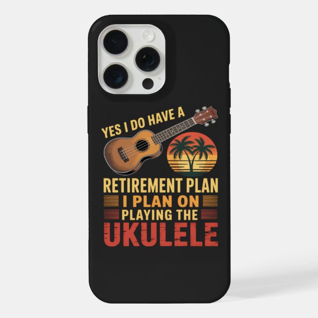 Ukulele Retirement Plan Funny iPhone Case (Back)