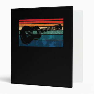 Ukulele Retro Vintage Desing Binder