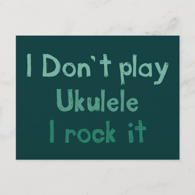 Ukulele Rock It Postcard (Front)