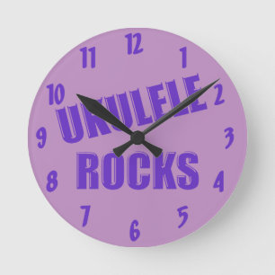 ukulele rocks round clock