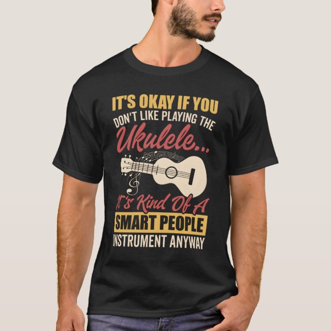 Ukulele Sm People Instrut Hawaiian Guitar Player M T-Shirt (Front)