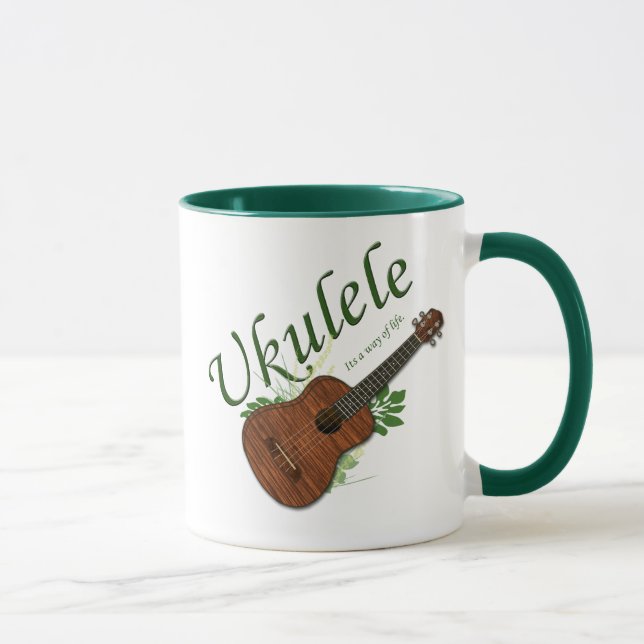 Ukulélé-Son une tasse de mode de vie (Droite)