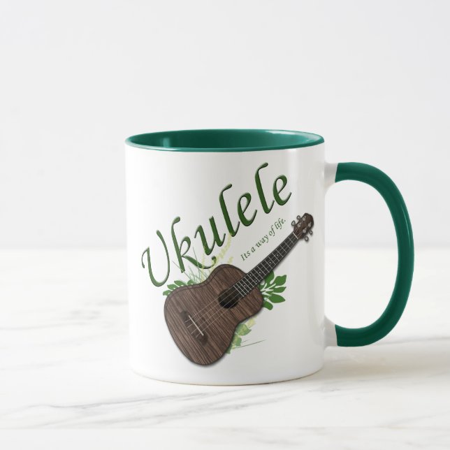 Ukulélé-Son une tasse de mode de vie (Droite)