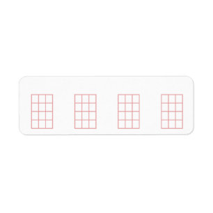 Ukulele Stickers Empty Chord Chart 4 Frets Rose
