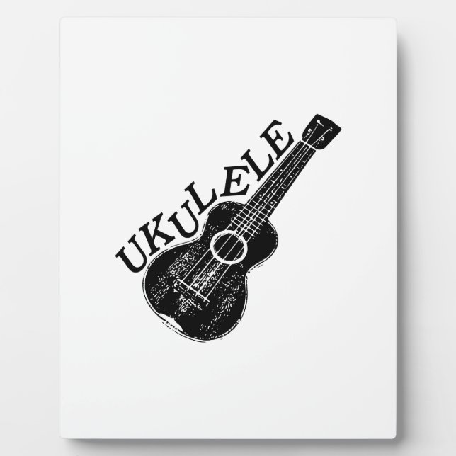 Ukulele Text And Image Plaque (Front)