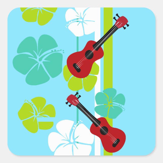 Ukulele Time! Square Sticker (Front)