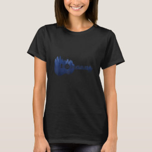 Ukulele Uke Scenic Sunshine Sunset Ukulele Playe T-Shirt