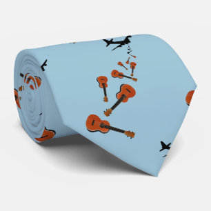 Ukuleles being dropped from a plane tie