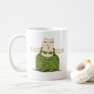 Ula, The Hula Cat Mug from Denis Gaston Art