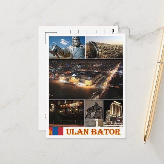Ulan Bator - Mongolia  - Mosaic - Postcard (Front/Back In Situ)