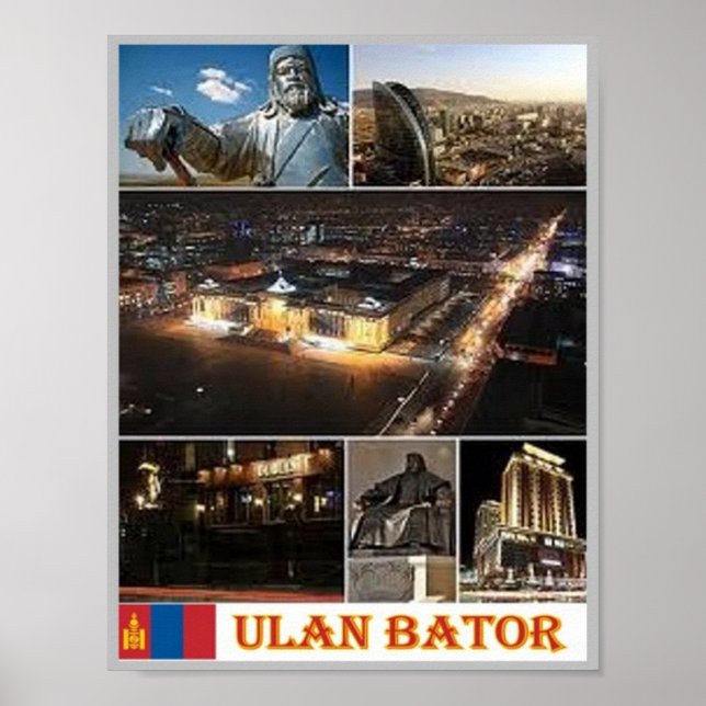 Ulan Bator - Mongolia  - Mosaic - Poster (Front)