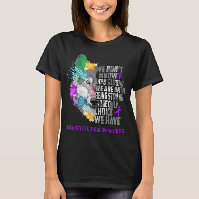 Ulcerative Colitis Awareness Ribbon Support Gifts T-Shirt (Front)