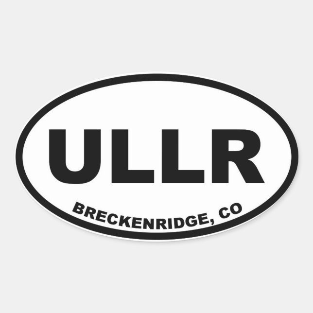 ULLR Breckenridge Colorado Oval Sticker (Front)
