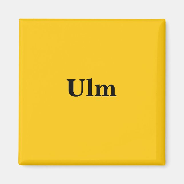 Ulm Magnet Schild Gold Gleb (Front)