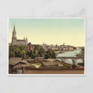 Ulm, Wurtemburg, Germany rare Photochrom Postcard