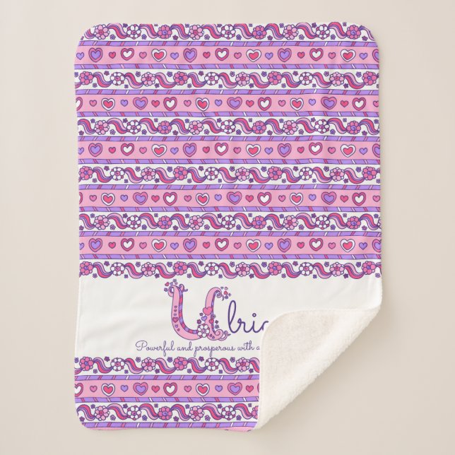 Ulrica nom signifiant coeurs et couverture d'art f (Devant)